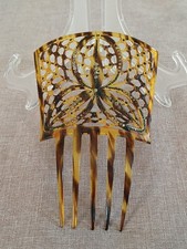 Pettine per capelli stile Mantilla in celluloide finta tartaruga