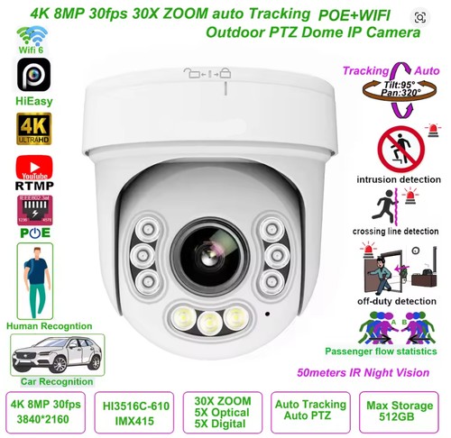 30x zoom 8mp 30fps wifi - 30x, 4k