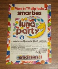 Rara Pubblicità OLIVETTI PRODEST PC 128 Smarties Luna Party Promo 1990