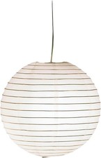 Lampada a sospensione Ø40 cm interna in carta di riso bianca attacco E27 42W Tr