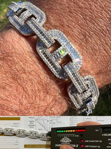 Bracciale baguette moissanite - bracciale,