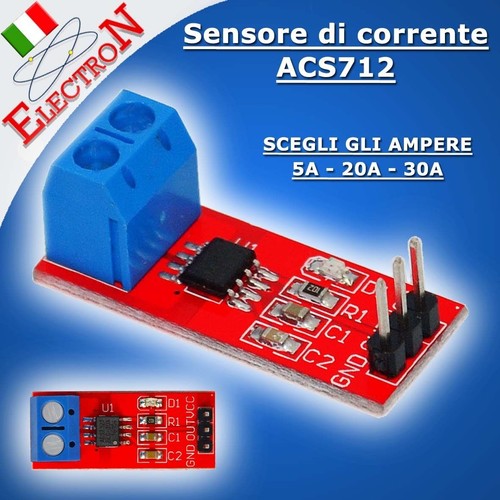 Sensore corrente acs712 5a - corrente,