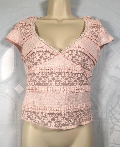 Blusa coquette shein rosa