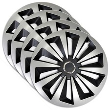 Set 4 Copricerchi 14 Pollici Fox Ring Mix Coppe Grigie Universali per Suzuki