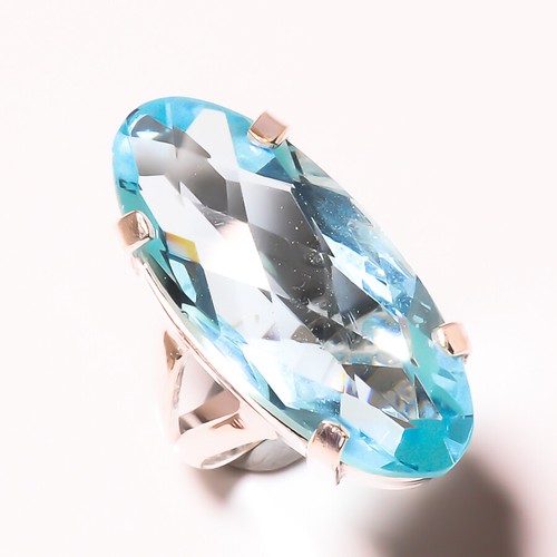 Anello piacevole topazio - , blu