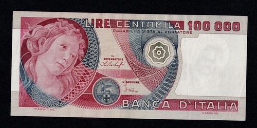 Italia banca 100000 - italia, d'italia