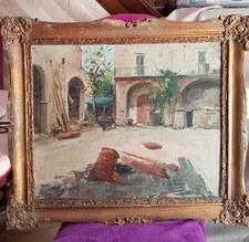 olio su tela in corniciato