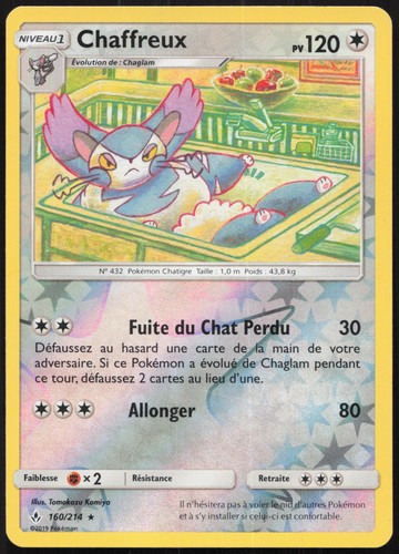 Carte pokémon chaffreux - pokémon,