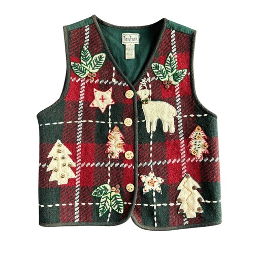 Gilet lana vintage natalizio - , a