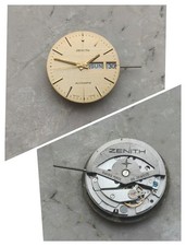 70s ZENITH AUTOMATIC CAL. 405 DAY/DATE WATCH MOVEMENT MOVIMENTO UHREN DEFY NOS