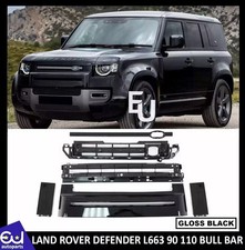 PER LAND ROVER DEFENDER L663 90 110 GRIGLIA GRIGLIA PARAURTI ANTERIORE NERA 2020+