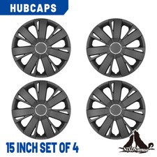 15" 4 Pack Matte Black Wheel