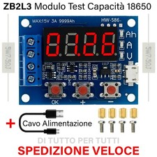 Tester di capacità della batteria 18650 LITIO e LIPO PIOMBO ZB2L3 Batterie 3.7V