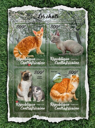 Francobolli gatti pelle - francobolli,