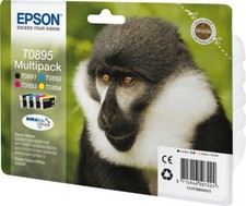N. 2 MULTIPACK EPSON T0895 4 Colori BK-C-M-Y  Corrispondente a 1 KIT T0715