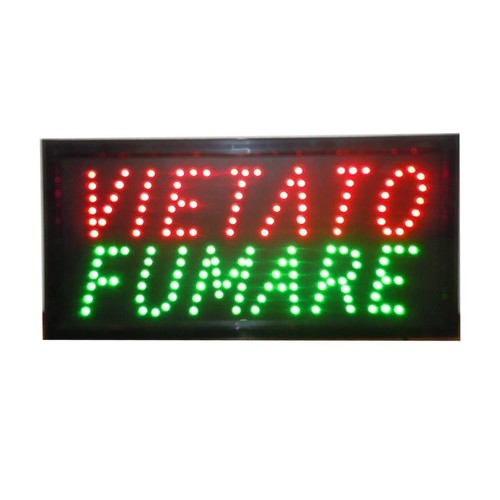Insegna luminosa led vietato - luminosa,