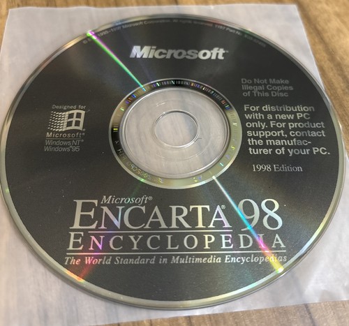Microsoft vintage encarta - microsoft, 98