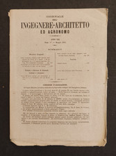 GIORNALE INGEGNERE ARCHITETTO 1865 PIANURA ENZA E PANARO RAME