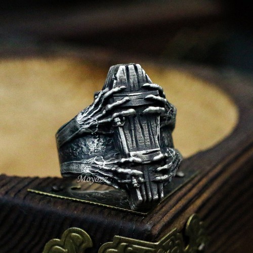 Anello uomo stile vintage nero