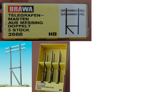 Brawa 2668 kit 3 postes - brawa,