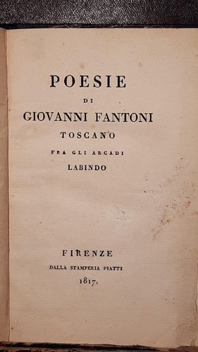 Fantoni poesie di giovanni - fantoni,
