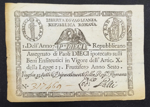 Paoli 1798 timbro - paoli, 09/09/1798