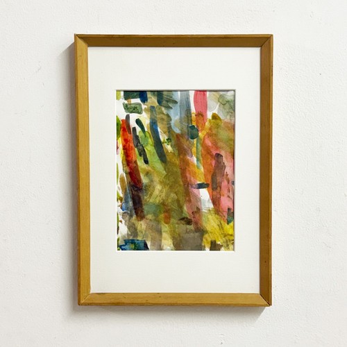 Quadro acquerello astratto - , con