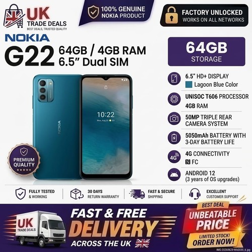 Nokia g22 64gb 4gb ram - nokia,
