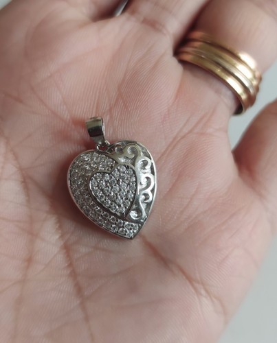 Elegante ciondolo cuore - , in