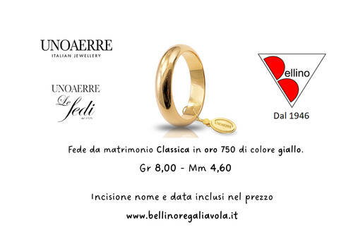 Fede nuziale unoaerre grammi - unoaerre, 8