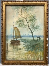 Acquerello Holland Barca Pesca