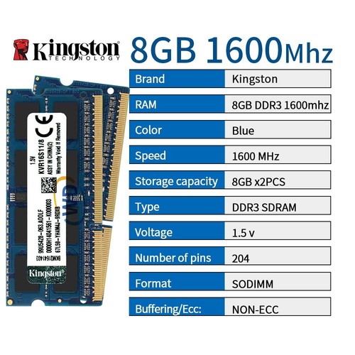 Kingston 16gb 8gb - kingston,
