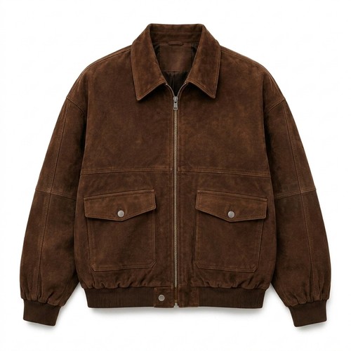 Men brown genuine suede - genuine,