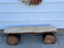 Panca rustica in mezzo tronco