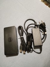 Dell D3100 docking station con alimentatore e cavo USB, usura esterna, funzionan