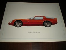 ALFA ROMEO FERRARI TAVOLA DEL 1969 "ALFA ROMEO COUPE' GIULIA TZ2 DEL 1966,40X30