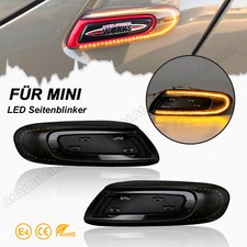 2 frecce laterali a LED nere indicatori di direzione per Mini Cooper F55 F56 F57 S SD Cabrio JCW