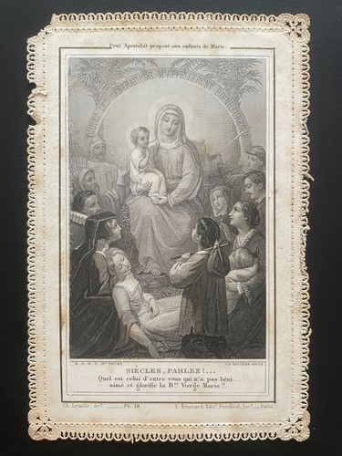 Holly card santino merletto - holly,