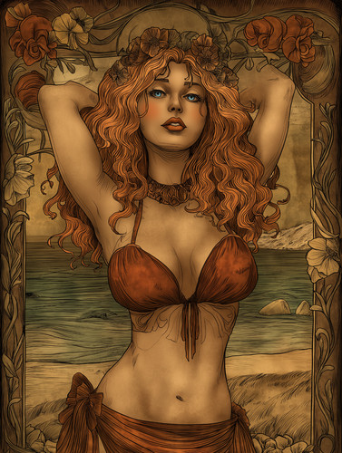 Poster vintage art nouveau - vintage,
