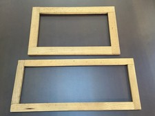 VECCHI TELAI IN LEGNO PER RICAMO 49X31 cm E 59X25 cm CIRCA VINTAGE ANNI '70