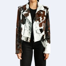 Giacca Cowhide Donna con Pelo