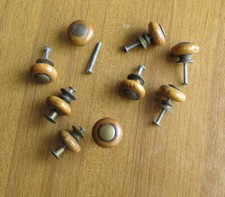 N° 9 MANIGLIE A POMELLO IN ROVERE  E OTTONE - 