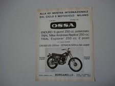 advertising Pubblicità 1973 MOTO OSSA TRIAL EXPLORER 250