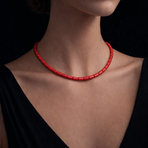 Collana vero corallo rosso - collana,