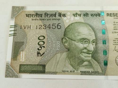 India 500rs banconota 123456 - india, 500rs/banconota