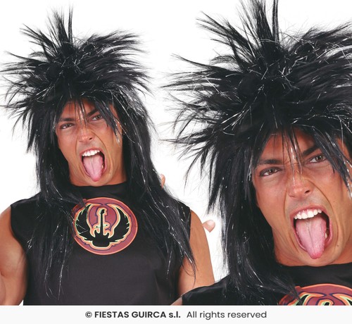 Parrucca nera uomo donna - parrucca, punk