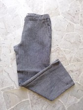 Pantaloni donna Intrend 100% lino M / 42 IT di qualità dritti gamba ampia