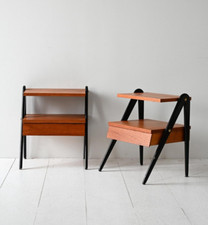 MidCentury Coppia comodini con