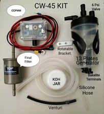 HHO GENERATORE 13 PIASTRE CW-45, KIT COMPLETO RISPARMIO CARBURANTE AUTO, CC PWM, CARBON CLEAN