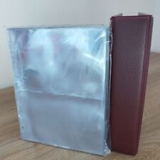 raccoglitore rosso con 50 fogli trasparenti 2 tasche per cartoline banconotefoto